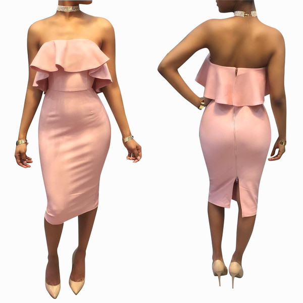 Γυναικείο φόρεμα  σε ροζ, μαύρο και μπλε