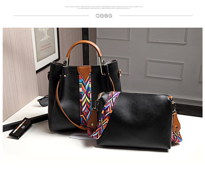 Κομψή γυναικεία  τσάντα με πολύχρωμα μοτίβα σε διάφορα χρώματα