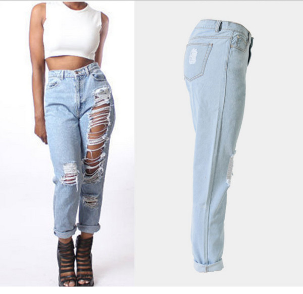 Fresh Jeans Boyfriend - σκισμένα και με ψηλή μέση