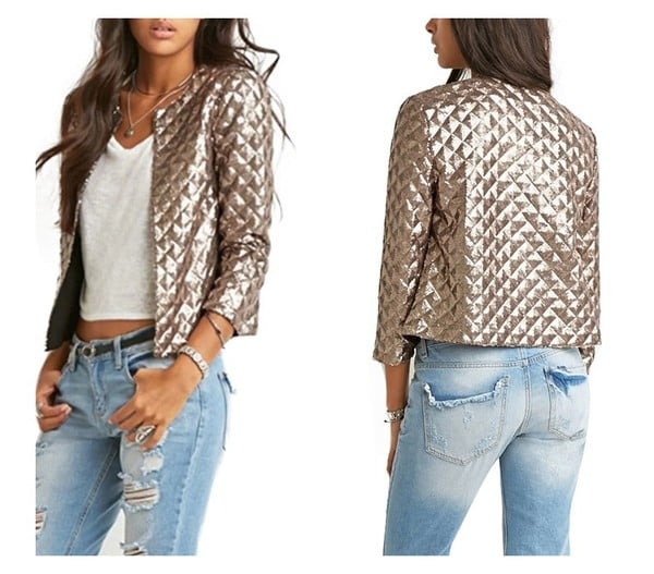 Модерно дамско яке в два цвята, подходящо за ежедневие