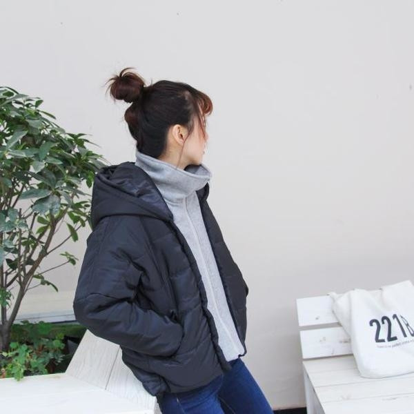 Μπουφάν fleece με κουκούλα σε πράσινο και μαύρο χρώμα