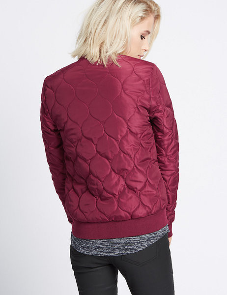 Модерно бомбър яке за дамите в червен цвят