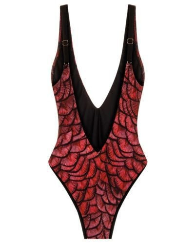 Γυναικείο μαγιό με ανοιχτή πλάτη  και βαθύ λαιμόκοψη σε δύο χρώματα