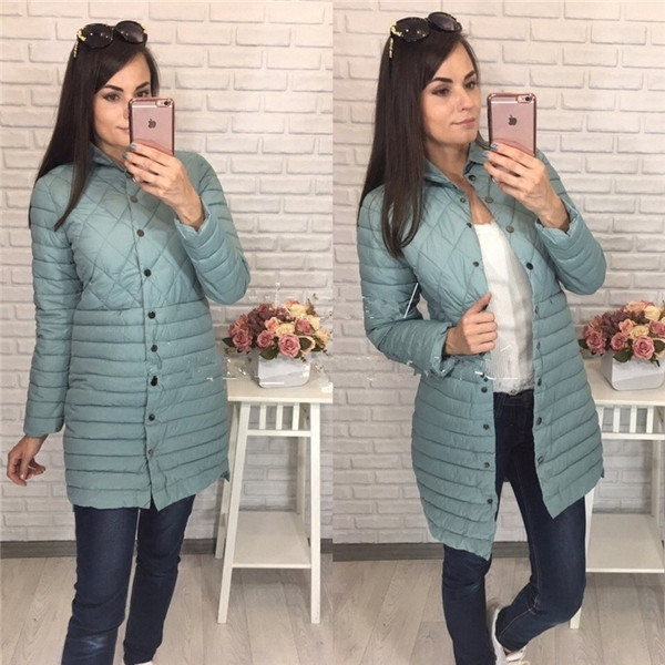 Дълго дамско тънко якенце с интересни копченца и поло яка 