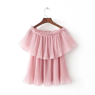 Γυναικεία μπλούζα με πτώση ώμου σε δύο διαφορετικά χρώματα