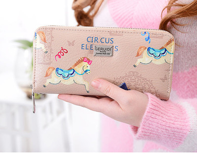 Καθημερινό γυναικείο πορτοφόλι με φερμουάρ - διάφορα χρώματα