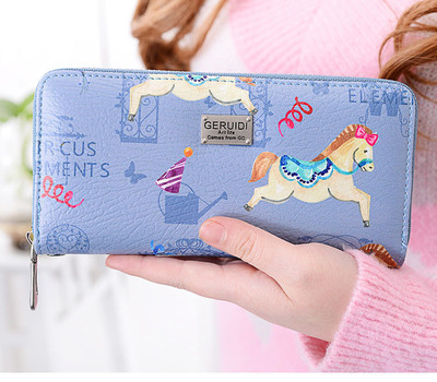 Καθημερινό γυναικείο πορτοφόλι με φερμουάρ - διάφορα χρώματα