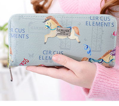 Καθημερινό γυναικείο πορτοφόλι με φερμουάρ - διάφορα χρώματα