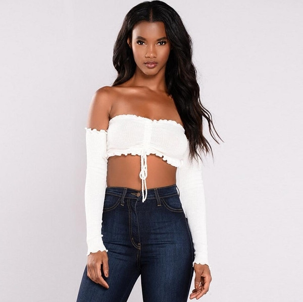 Εξαιρετική και πολύ σέξι γυναικεία μπλούζα με μακριά μανίκια και βαθύ λαιμόκοψη