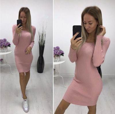 Γυναικείο φόρεμα με μακριά μανίκια - διάφορα χρώματα