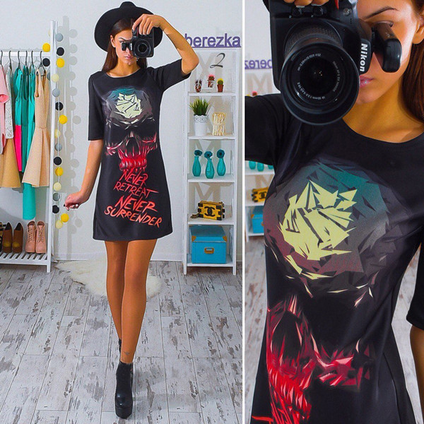 Αθλητικό-κομψό γυναικείο φόρεμα με 3/4 μανίκια