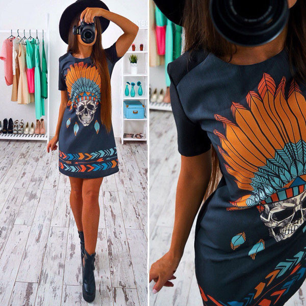 Αθλητικό-κομψό γυναικείο φόρεμα με 3/4 μανίκια