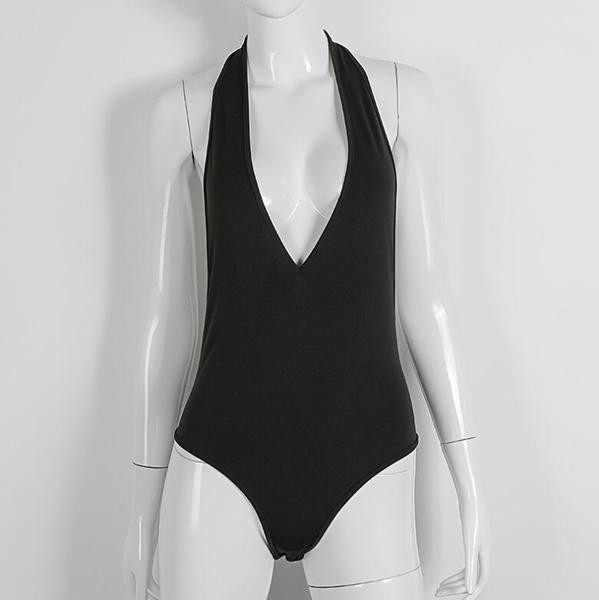 Γυναικείο μπόντι με μεταλλικούς ιμάντες πίσω από στην πλάτη