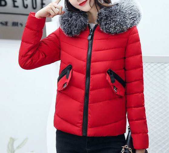 Много топло дамско яке с качулка и малки джобчета - 5 цвята