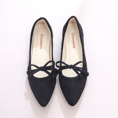 Γυναικεία μοκασίνια - λίγο απότομη σε διάφορα χρώματα με κορδέλα 