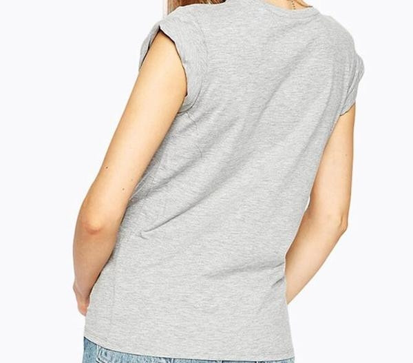 Γυναικεία μπλούζα σε γκρι χρώμα και διακόσμηση