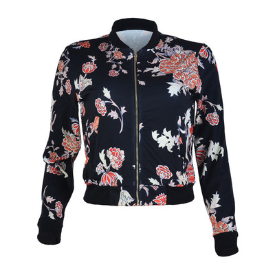 Γυναικείο μπουφάν με μοτίβο λουλουδιών