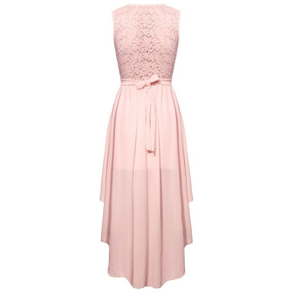 Πολύ μοντέρνο και μοντέρνο φόρεμα κυρίες με δαντέλα στην κορυφή σε μαύρο και μωρό ροζ χρώμα