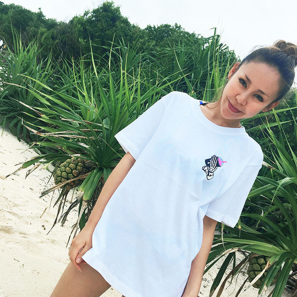 Ежедневен дамски блузон с изображение и 3/4 ръкав, в бял и черен цвят