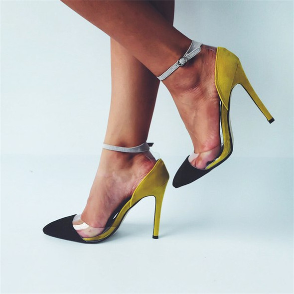 Γυναικεία παπούτσια με ψηλό τακούνι σε δύο χρώματα