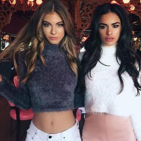 Ежедневен,много мек дамски пуловер с полувисока яка - 3 цвята