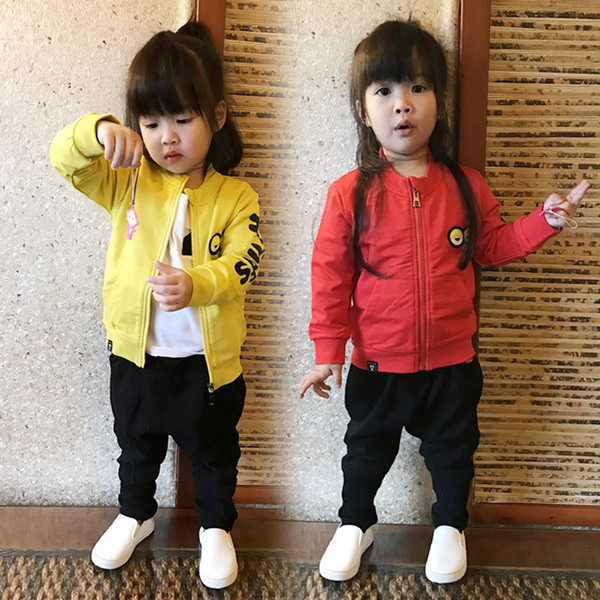 Αθλητικό παιδικό μπουφάν για κορίτσια με διακόσμηση σε τρία χρώματα