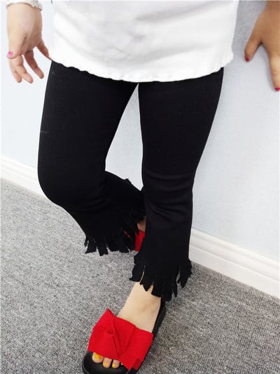 Γλυκό παιδικό παντελόνι για κορίτσια σε ροζ και μαύρο χρώμα