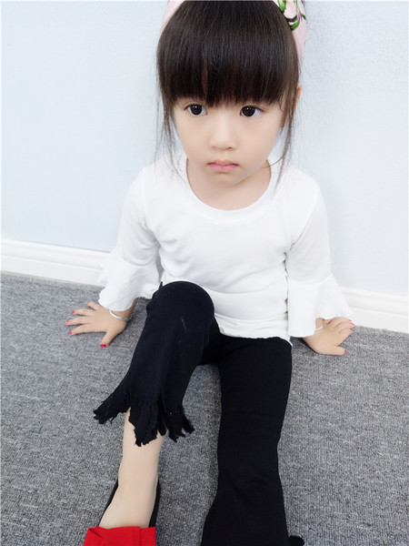 Γλυκό παιδικό παντελόνι για κορίτσια σε ροζ και μαύρο χρώμα