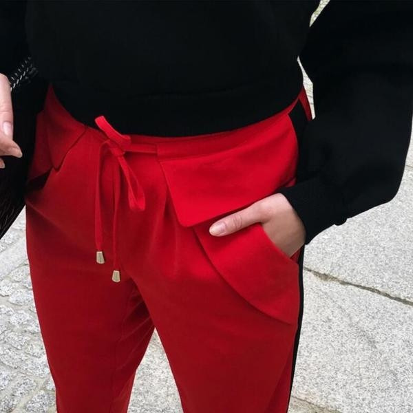 Καθημερινά σπορ-κομψά γυναικείας παντελόνια με 7/8 