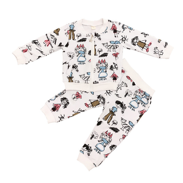 Αθλητικό-κομψό παιδικό σετ για κορίτσια με εικόνες