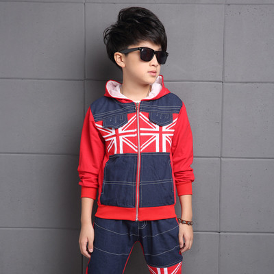 Стилен детски комплект за момчета - суичър + панталон, в два цвята