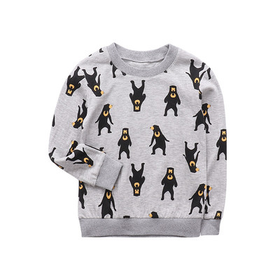 Παιδική μπλούζα για το φθινοπώρο για αγόρια με διακοσμητικές εικόνες, σε δύο χρώματα