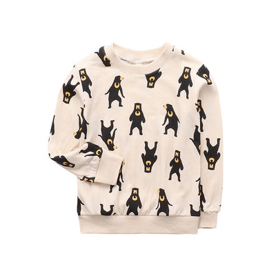 Παιδική μπλούζα για το φθινοπώρο για αγόρια με διακοσμητικές εικόνες, σε δύο χρώματα