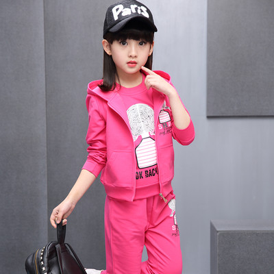 Παιδική αθλητική φόρμα για κορίτσια σε τρία χρώματα με εκτύπωση