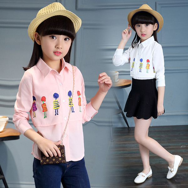 Γυναικείο πουκάμισο με μακρύ μανίκι, σε λευκό και πορφυρό χρώμα με εικόνες