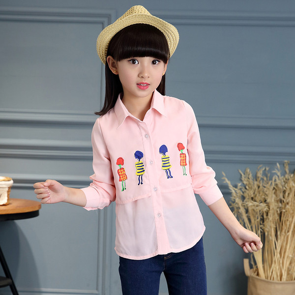 Γυναικείο πουκάμισο με μακρύ μανίκι, σε λευκό και πορφυρό χρώμα με εικόνες