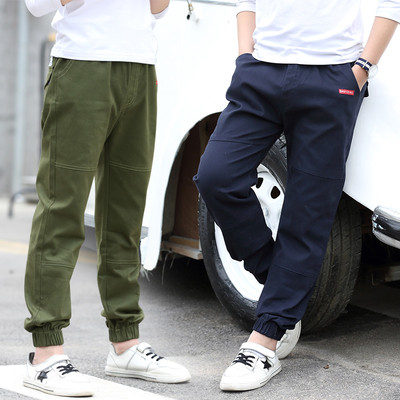 Стилни детски панталони за момчета с джобове и ластици, в четири цвята