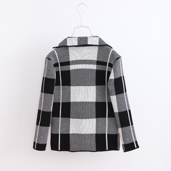 Κομψό μακρύ παλτό για κορίτσια και αγόρια σε καρό