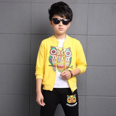 Παιδική φόρμα για αγόρια με εικόνα σε τρία χρώματα