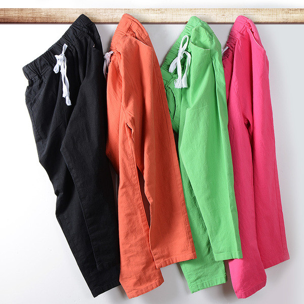 Стилен детски 7/8 панталон за момичета в три цвята