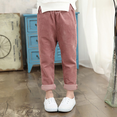 Κομψά παντελόνια για κορίτσια με ελαστική μέση σε δύο χρώματα