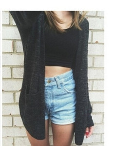 Γυναικεία ζακέτα σε μαύρο χρώμα