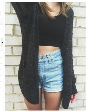 Γυναικεία ζακέτα σε μαύρο χρώμα