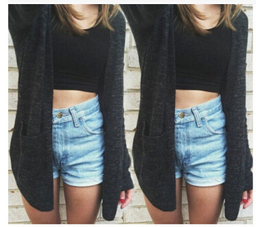 Γυναικεία ζακέτα σε μαύρο χρώμα