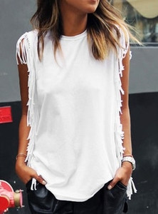 Ежедневен дамски потник с ресни в бял цвят