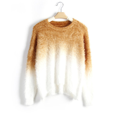 Ευρύ γυναικείο πουλόβερ σε χρώματα που ρέουν, κατάλληλο για τις κρύες μέρες