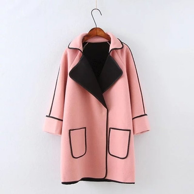 Κομψό, μακρύ παλτό σε τρία χρώματα με τσέπες