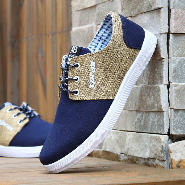 Κομψά ανδρικά πάνινα παπούτσια σε τρεις αποχρώσεις, κατάλληλα για καθημερινή ζωή