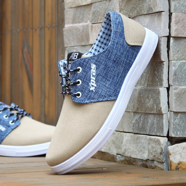 Κομψά ανδρικά πάνινα παπούτσια σε τρεις αποχρώσεις, κατάλληλα για καθημερινή ζωή