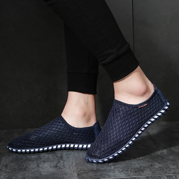 Δερμάτινα αθλητικά ανδρικά αδιάβροχα - ελαστικά παπούτσια  χωρίς  δεσμούς σε τρία χρώματα